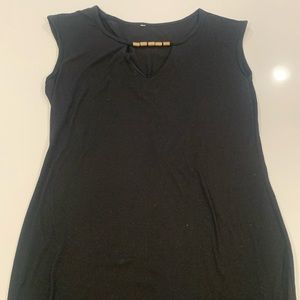 Black T-shirt dress beach cover up